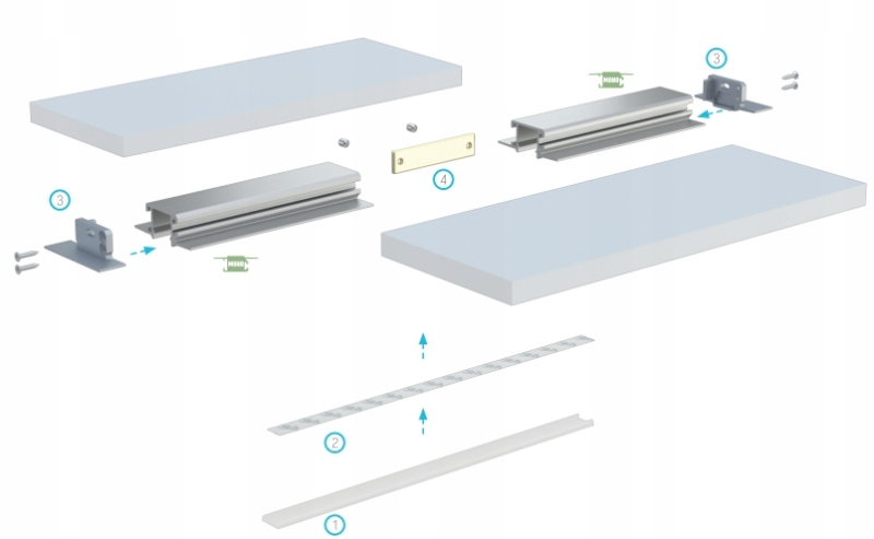Profil Lumines MONO lakierowany biały 1m