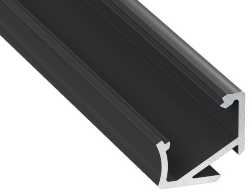 Profil aluminiowy LUMINES typ H KĄTOWY 30°/60° anodowany CZARNY 2m