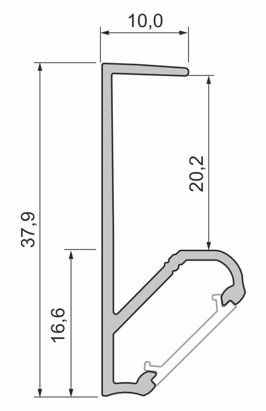 Profil aluminiowy LUMINES Q20 anod 2m