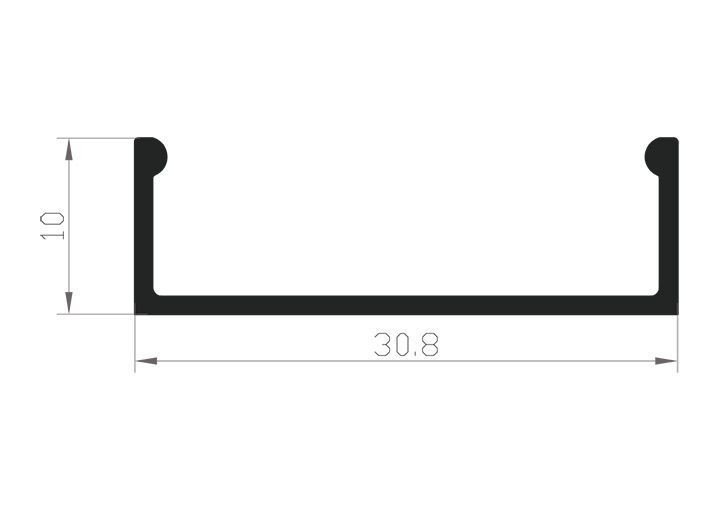 Profil Aluminiowy TECH-LIGHT czarny P13 1m