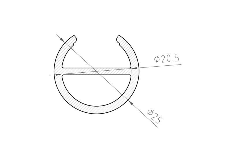 Profil Aluminiowy TECH-LIGHT srebrny anodowany P19-1 1m