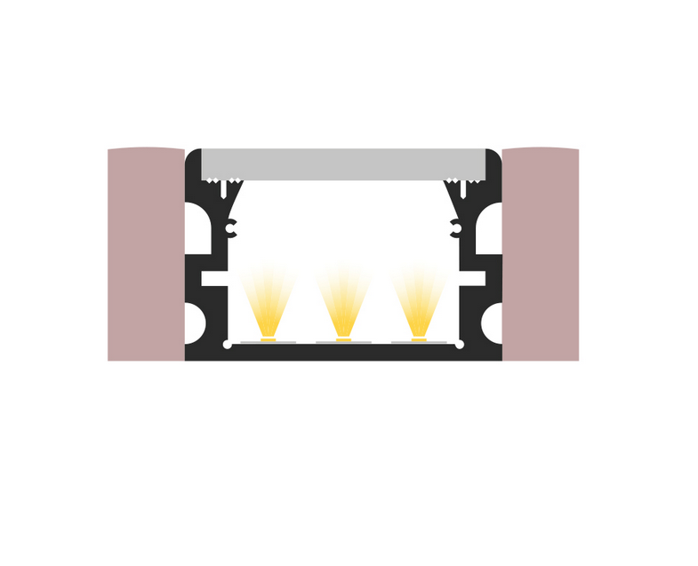 Profil alu najazdowy hermetyczny TECH-LIGHT P24-2