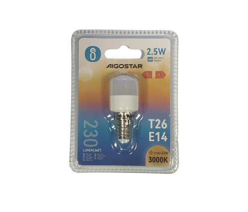 Żarówka LED T26 E14 do lodówki 2,5W Aigostar CIEPŁA
