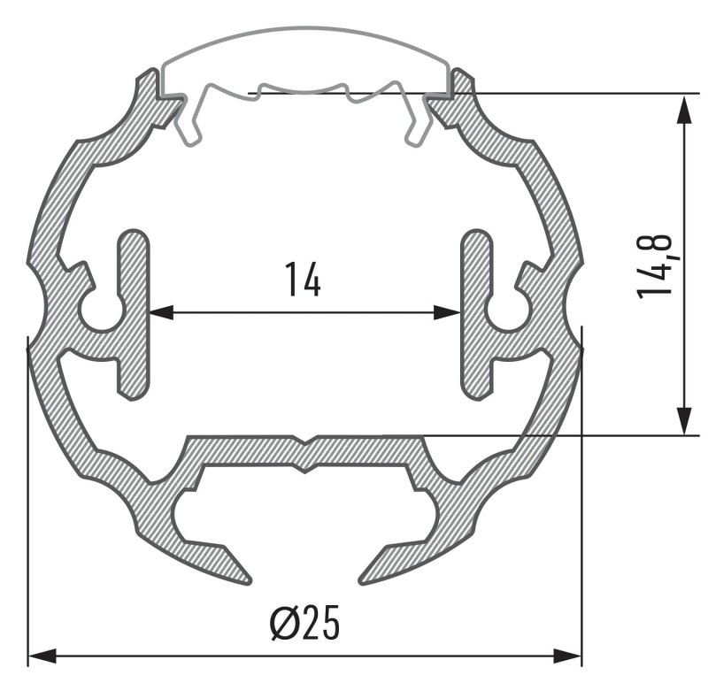 Profil aluminiowy LUMINES COSMO anod czarny 1m
