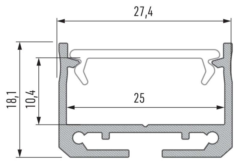 Profil aluminiowy LUMINES SILEDA anodowany 1m
