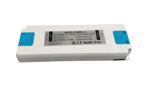 Zasilacz meblowy płaski Ecolight 72W 12V 6A IP44