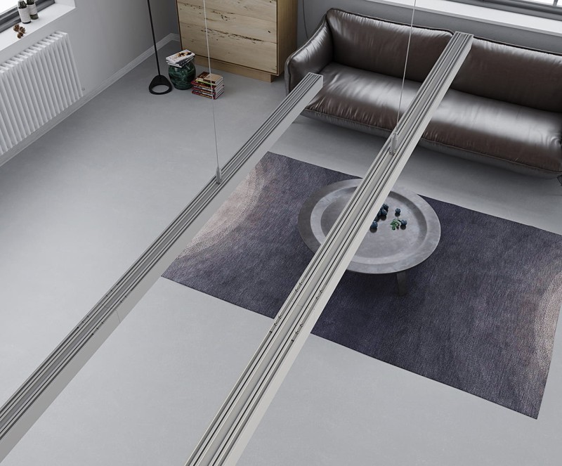 Profil alu nawierzchniowy CZARNY TECH-LIGHT P22-3 1m