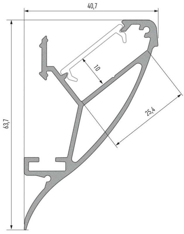 Profil aluminiowy LUMINES CONVA naścienny podtynkowy do taśm LED 1m biały