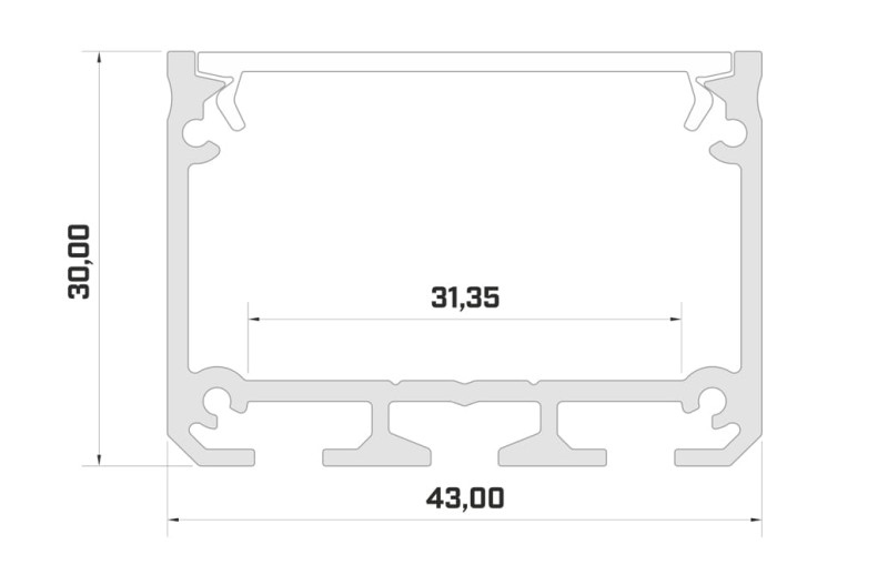 Profil aluminiowy LUMINES typ ILEDO lakierowany biały