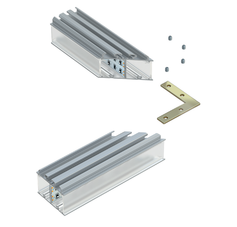 Profil aluminiowy LUMINES DOPIO anodowany 1m