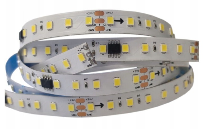 Taśma WS2811 magic 2835 MONO 600LED IP20 24V CW 5m