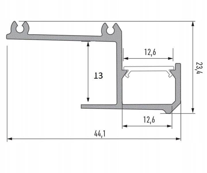 Profil krawędziowy płyta karton-gips do LED IPA12 BIAŁY lakierowany