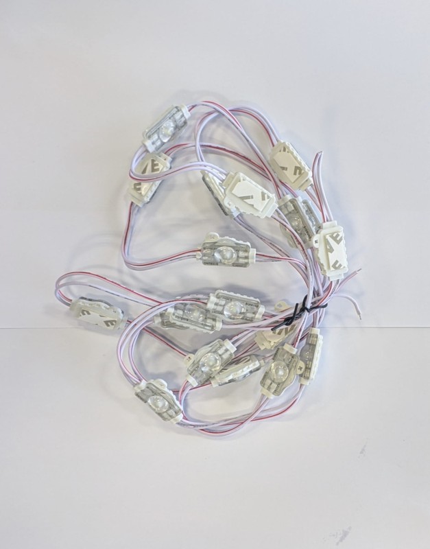 MODUŁ 3020-2835 0,5W Ultra ZIMNY IP67 60-65lm 12V