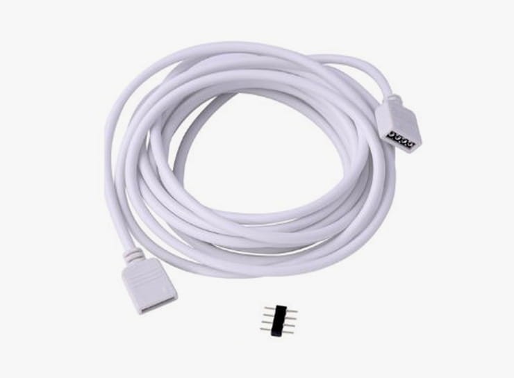 Przedłużacz 1m + złączka 4-PIN do taśmy LED RGB