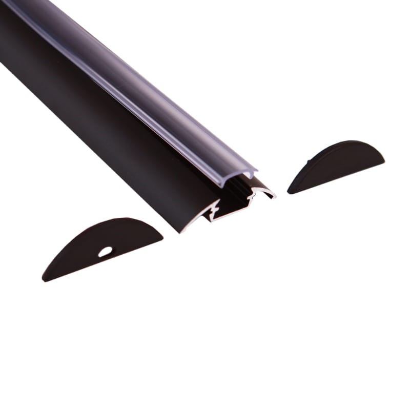 Profil aluminiowy ALU-LED P4 anodowany CZARNY 1m