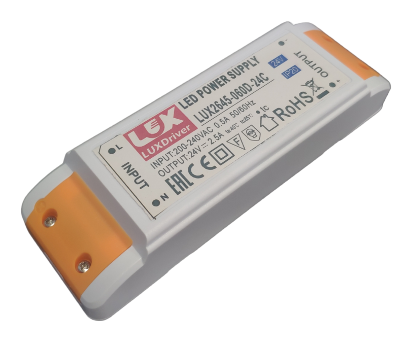 Zasilacz LED DS2645 2,5A 60W 24V DC plastic