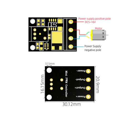 Sterownik PWM Dimmer ściemniacz LED 5/16V 10A