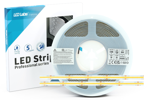 Taśma LED LL 24V 2640LED COB 2700K 10W Ra90 IP65HS 1m