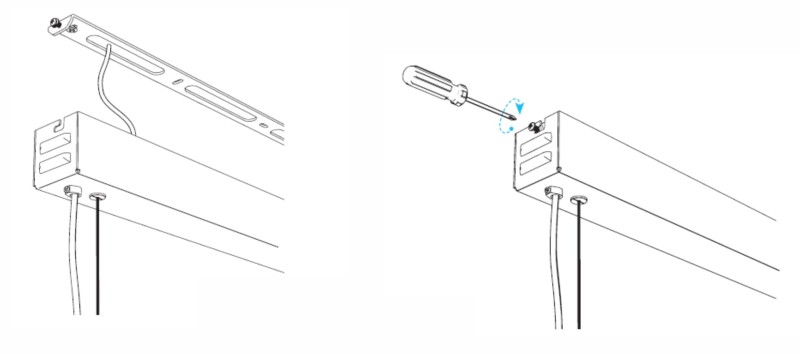 Podsufitka 380x40x40mm KOMPLET Czarna