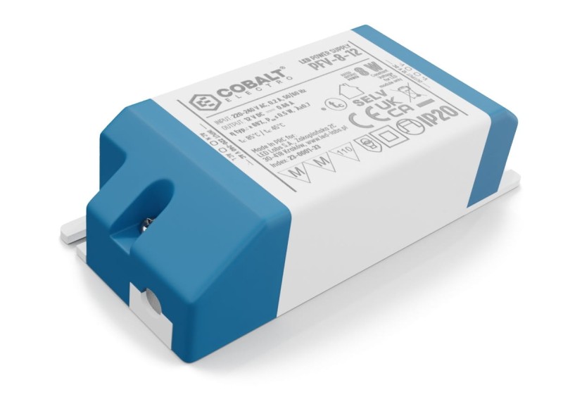 Zasilacz LED CobaltElectro PFV 12V 8W IP20
