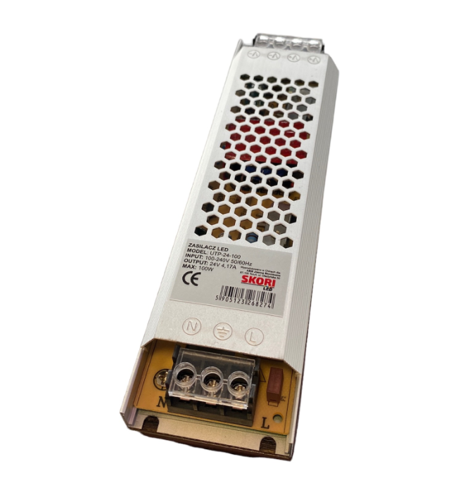 Zasilacz LED wąski SLIM UTP 4,17A 100W 24V DC