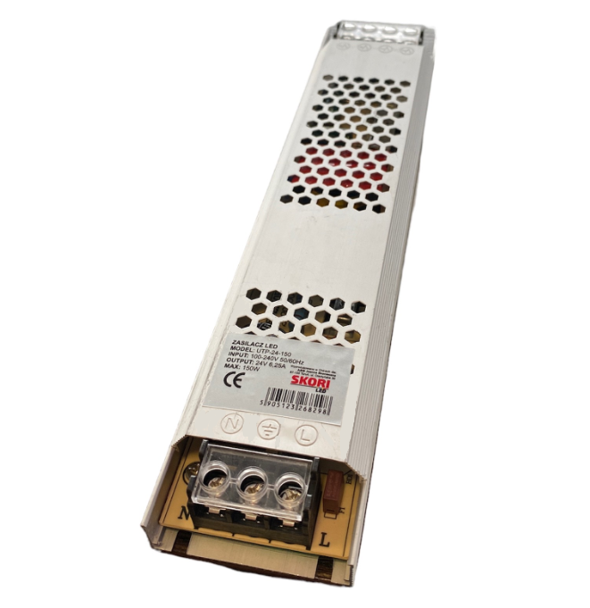 Zasilacz LED wąski SLIM UTP 6,25A 150W 24V DC