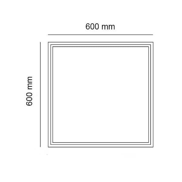Ramka ECOLIGHT do panelu 60x60 alu BIAŁA