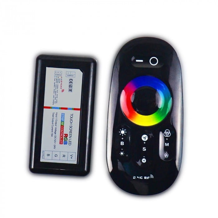 Sterownik ECOLIGHT Pilot+Ster RGB 18A 216W 12V CZARNY
