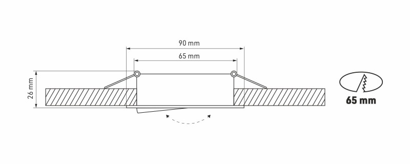 Oprawa LUCA odlew okrągła ruchoma matowa BIAŁA