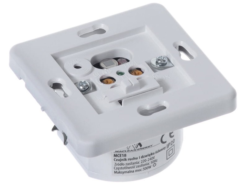 ŚCIENNY CZUJNIK RUCHU PIR I DŹWIĘKU MCE18