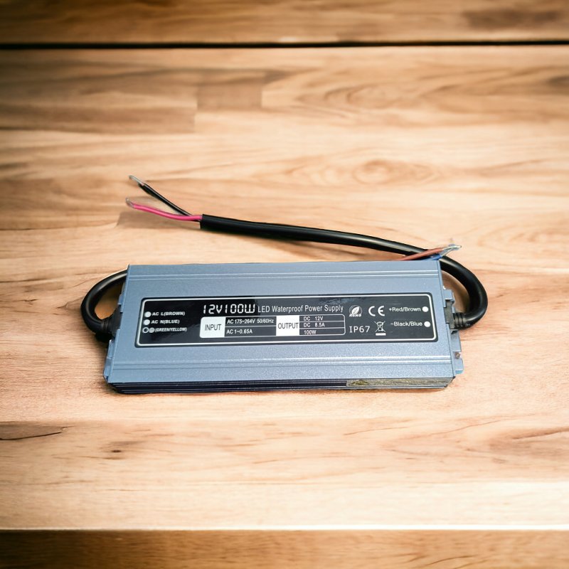 YPS ZASILACZ LED slim IP67 12V 8,3A 100W