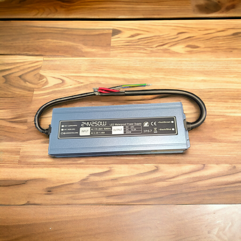 YPS ZASILACZ LED slim IP67 24V 10,4A 250W