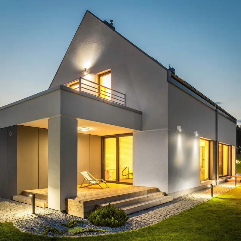 Lampa elewacja LED kinkiet ogród 2xGU10 IP65 Biała