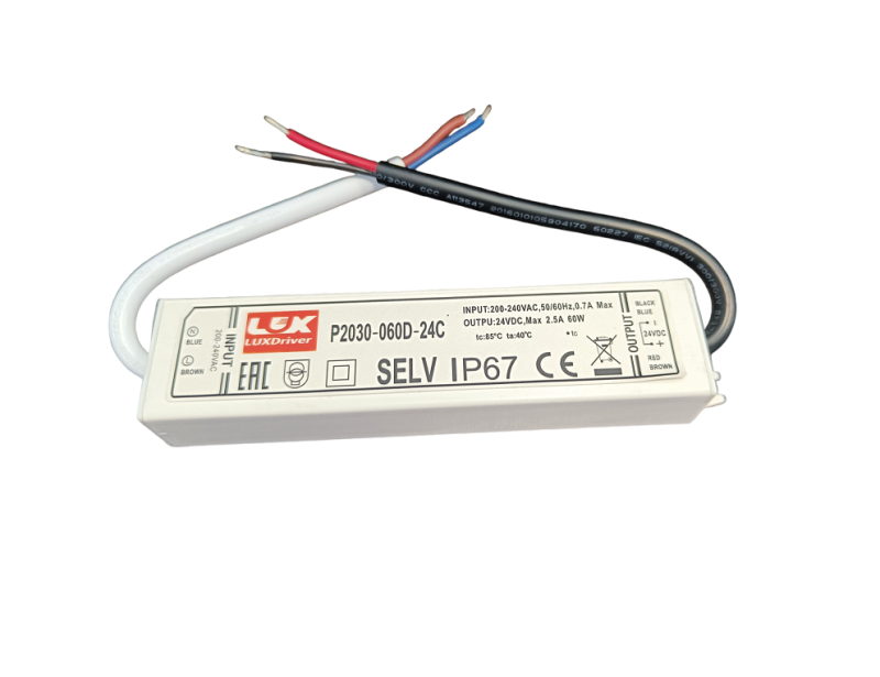 Zasilacz P2030 24V 2,5A 60W hermetyczny IP67