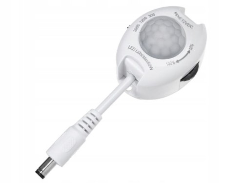 Czujnik ruchu do LED 12V DC PIR 10m 120°  MCE242