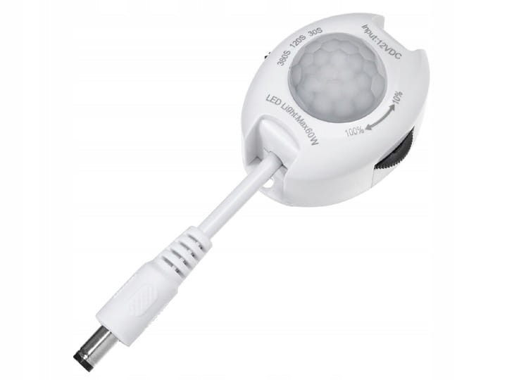 Czujnik ruchu do LED 12V DC PIR 10m 120° MCE242