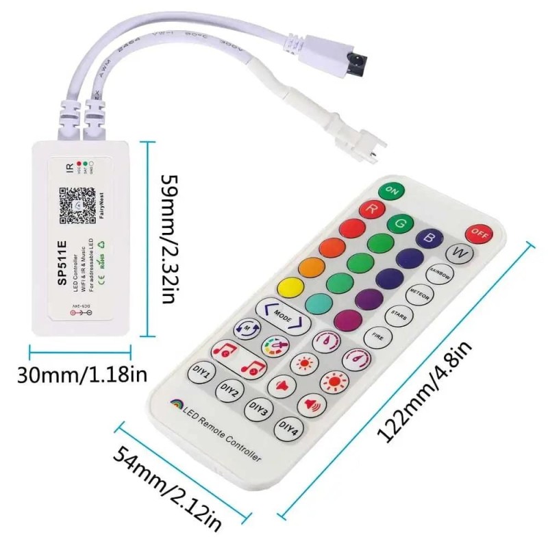 Sterownik RGB magic IC muzyczny WiFi SP511E WS2812B