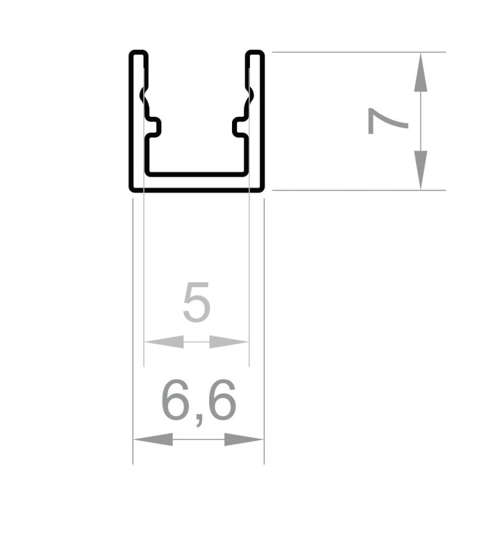 Profil aluminiowy MIKRO TECH-LIGHT P4-4 anodowany 1m