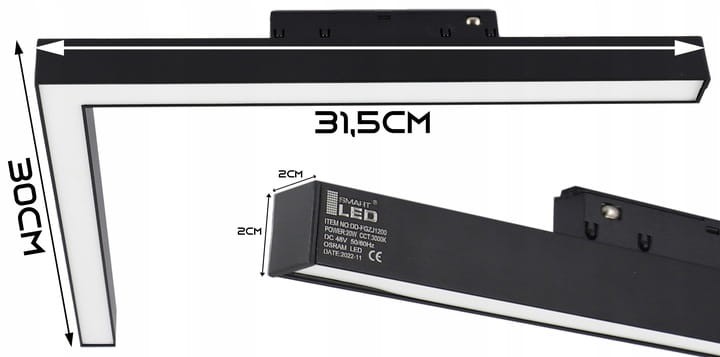 Lampa Szynowa LED Narożna Lampa Spot 20W 3000K