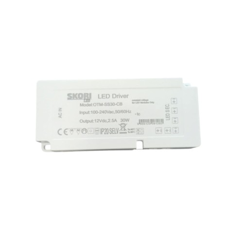 Zasilacz LED Cabinet 2,5A SS30-CB 30W 12V DC meblowy PIR-Output 6 wyjśc