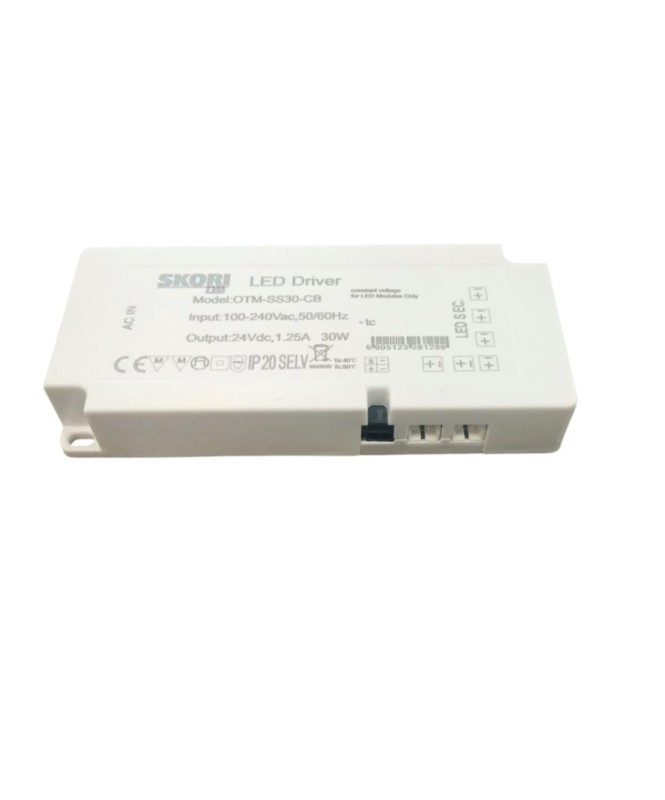 Zasilacz LED Cabinet 1,25A SS30-CB 30W 24V DC meblowy PIR-Output 6 wyjść