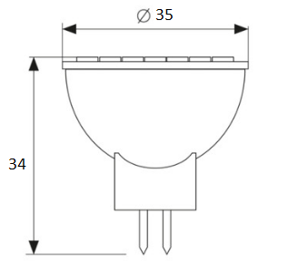 Żarówka MR11 3W zimna 250lm SMD5630 eyeball