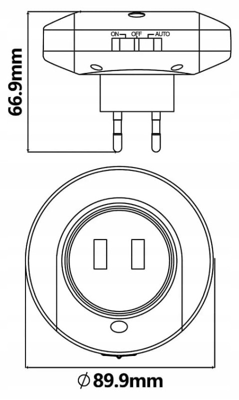 Aigostar Lampka Nocna LED 0,4W 230V 3000K