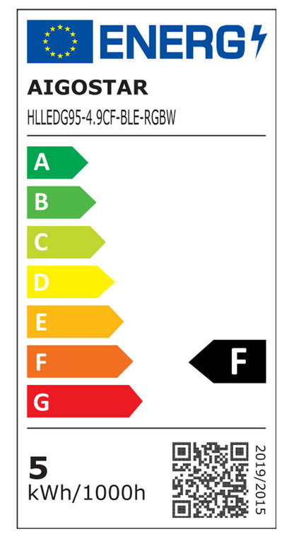 Żarówka LED Aigostar E27 G95 4,9W RGB+W Mesh