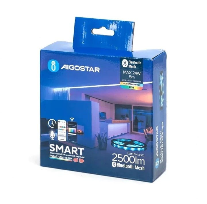 Taśma LED Aigostar SMART 5M RGB+CCT BT MESH