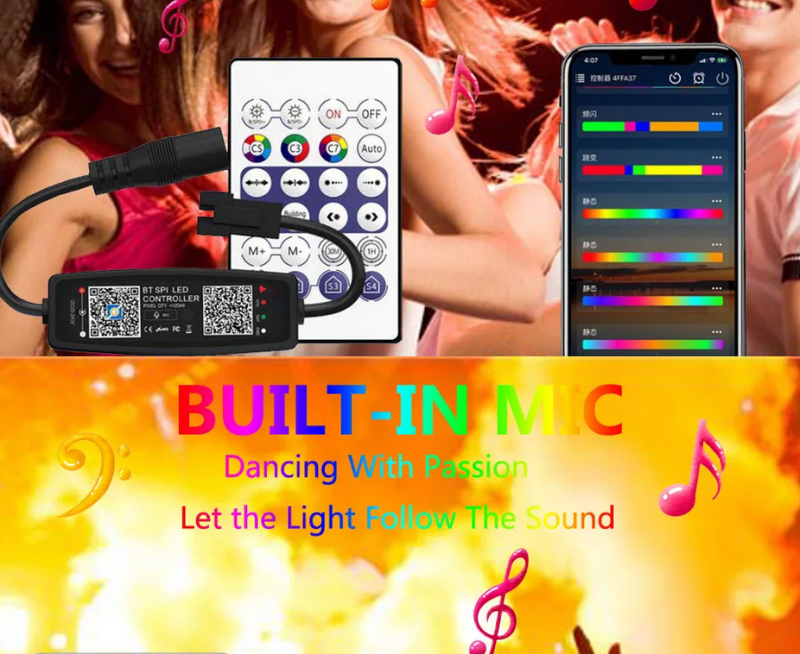 Sterownik BT SPI LED magic Bluetooth DC WS2811