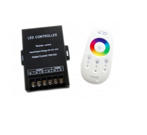 Kontroler RGB 360W 3x10A + PILOT Radiowy Dotykowy