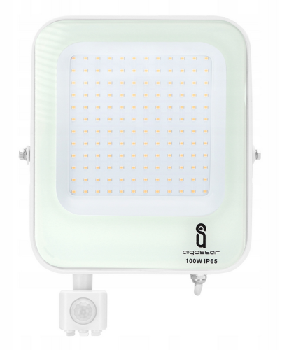 Naświetlacz z Czujnikiem Ruchu Aigostar LED 100W PIR 230V NW Biały