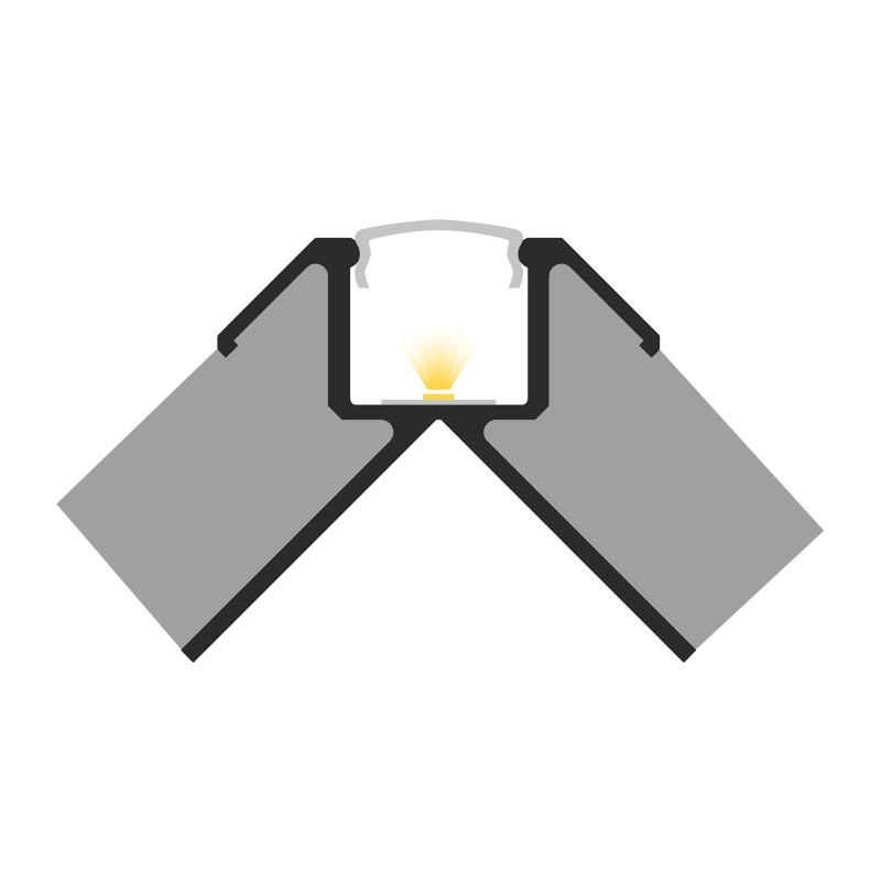 Profil aluminiowy TECH-LIGHT P17-3 CZARNY 1m