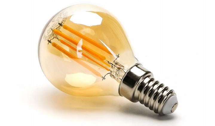 Żarówka LED G45 AMBER 4W Filament E14 2200K Aigostar BOX